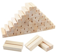 Supports de numéros en bois naturel, en bois dur, porte-cartes pour numéros de table de restaurant, présentoir de menus