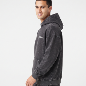 Sudadera con Capucha Oversize de Algodón para Hombre, Estilo Vintage Casual, con Hombros Caídos y Lavado Ácido - Product Image 4