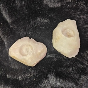 High Quality Rose Quartz Natural Agate Carved Shadow Carving Candle Holders for Christmas Home Decor From Gujarat - Product Image 1