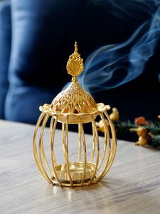 Ornate Arabic Brass Bakhoor Burner Beautifully Engraved Body Offering Luxurious <b>Oud</b> Indian Incense Redwood Religious - Product Image 5