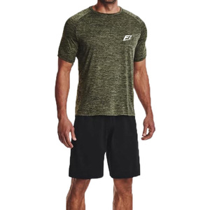 Camisetas Deportivas de Manga Corta para Hombre, de Algodón Heather de Secado Rápido, con Logotipo Personalizado, Transpirables, para Gimnasio, Fitness, Running y Entrenamiento, Venta al Por Mayor - Product Image 2