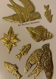 Gold Plated Christmas <b>Car</b> Hanging <b>Ornament</b> Metal Cast Die Cut Tree Decor Party Favor Souvenir - Product Image 3