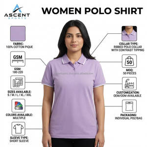 <b>Women's</b> Cotton Blend <b>Polo</b> Shirt Casual Short Sleeve Golf Uniform Workwear <b>Polo</b> Custom Apparel OEM ODM Manufacturer Supplier - Product Image 6