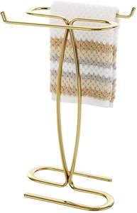 Moderno Soporte de Acero de 2 Niveles para Toallas de Baño con Cesta de Exhibición para Almacenamiento en Baños de Apartamentos y Hoteles - Product Image 4