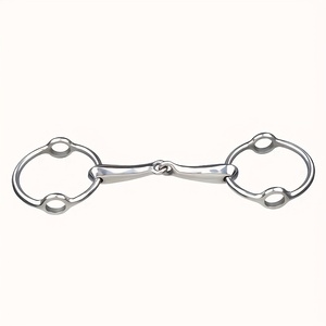 1pc Bit, Stainless Steel <b>Equestrian</b> Snaffle Bit, Flexible and Reversible with a Seamless Connection, an Essential <b>Equestrian</b> - Product Image 6