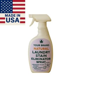 Spray Eliminador de Manchas de Lavandería con Fórmula Probiótica Natural Ecológica de Alta Calidad de 4oz, Eliminador de Olores Potente de Marca Privada - Product Image 1