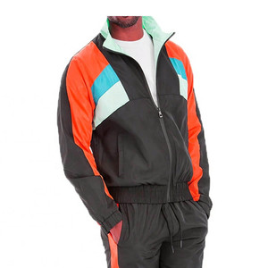 Custom <b>Men</b> Color Block Tracksuit Lightweight Stand Collar Windbreaker <b>Jacket</b> Pants Set Outdoor Athletic Sportswear Activewear - Product Image 2