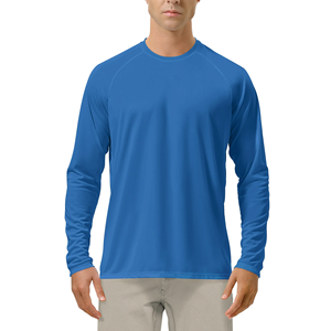 Camisetas de manga larga con cuello redondo, último diseño, informales, de color sólido, para hombre, de verano, tejido de punto, personalizadas, suaves. - Product Image 1