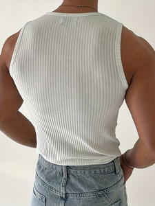 Camiseta sin Mangas Estilo Vintage, Diseño Clásico, Tela Suave, Uso Diario Informal - Product Image 2