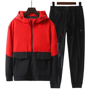 Survêtement de sport d'hiver lourd pour hommes, sweat à capuche respirant, coupe-vent, vêtements de sport de course à pied, survêtement actif - Product Image 2