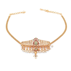 Vanki Ethnic Fashion Jewellery-Copper Alloy Wedding Necklace Set with Zircon Pearl & Diamond - Product Image 2