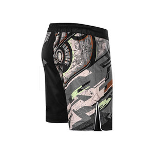 กางเกงขาสั้นผ้าย้อมสีพื้นสำหรับใส่ไปยิมของผู้ชายกางเกงวิ่งแห้งเร็วผ้าฝ้ายระบายอากาศได้ดีกางเกงขาสั้นผ้ายืดสีพื้นกางเกงลำลองเอวขนาดพิเศษ - Product Image 5