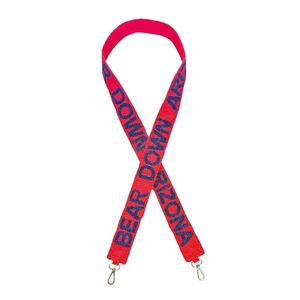 Correa de monedero con cuentas de diseño Bear Down Rizona, correas de bolsa de cuentas de semilla de oro blanco personalizadas, correa de cuentas personalizada para bolsos - Product Image 1