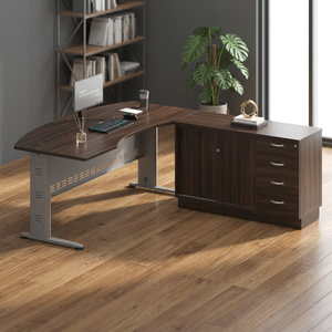 Bureau de direction moderne et élégant de 1,80 m avec plateau en bois mélaminé, système de bureau autonome AY - Product Image 3
