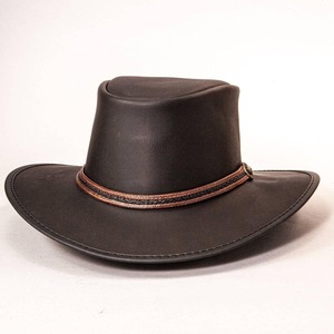 Sombrero de Vaquero de Cuero Marrón Oscuro Personalizado de Alta Calidad para Hombre, Sombrero Western de Ala Ancha, Proveedor Mayorista OEM - Product Image 3