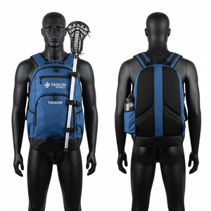 Bolsa de Lacrosse TAISON SPORTS Premium de 420 GSM y 600D Oxford PU, 30-40L, Verde y Negro, con Panel Personalizado y Logotipo Serigrafiado - Product Image 4