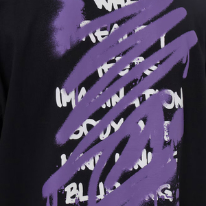 เสื้อยืดแขนสั้นสีดำสำหรับผู้ชาย พิมพ์ลายตัวอักษรด้านหน้า คอกลม ทรงปกติ ผ้าฝ้ายเจอร์ซีย์ สไตล์ลำลอง - Product Image 6