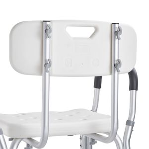 Sgabello da Doccia Regolabile in Altezza, Sedia Antiscivolo con Schienale per Vasca da Bagno, Attrezzatura di Sicurezza per il Bagno - Product Image 6