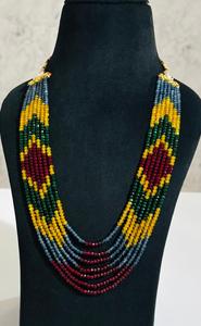 Luxury Multi Color 7 Layer Faceted Beaded <b>Necklace</b> Handmade Natural Gemstone <b>Statement</b> <b>Necklace</b> Ethnic Fashion Jewelry for Women - Product Image 3