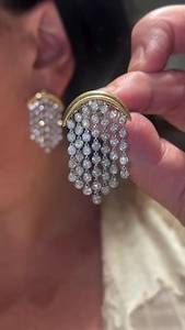 ต่างหูเพชรทรงกลม 8 กะรัต ผลิตในห้องปฏิบัติการ |   เครื่องประดับทองคำ 14K สำหรับเจ้าสาว - Product Image 4