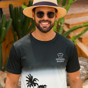 Camiseta de Manga Corta Casual para Hombre, Marca AMY, 100% Algodón, Corte Regular, Lisa, con Logotipo Personalizado al por Mayor - Product Image 2