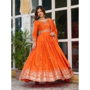 Elegantes vestidos de noche Hermoso vestido de fiesta con Dupatta - Product Image 6