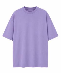 Camiseta de algodón lisa de 260 g para hombre, de cuello redondo, manga corta, estilo casual, color liso, ecológica, de moda, talla grande - Product Image 1