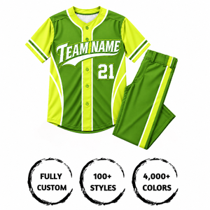 Conjunto de Uniforme de Béisbol Personalizado para Hombre, Adulto, Manga Corta, 100% Poliéster, Absorbe la Humedad, Impresión Sublimada, Nombre del Equipo 21 - Product Image 3