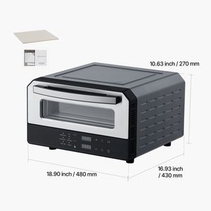 Forno Elettrico Smart da 12 Pollici per Pizza da Appoggio con 5 Preimpostazioni e Touch Screen, 750 Fahrenheit, Spina USA, Funzione Cottura Interna - Product Image 4