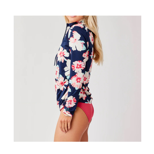 Maillot de surf et de natation à manches longues pour femme, personnalisé, en Spandex/Nylon 240g, 100% prérétréci, service OEM - Product Image 3