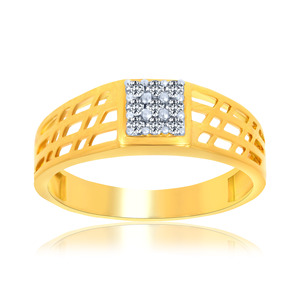 <b>Men</b> of Honour <b>Men's</b> Diamond Gold <b>Ring</b> <b>Men's</b> Yellow Gold Round Cut Diamond <b>Ring</b> Classic Engagement Style - Product Image 1