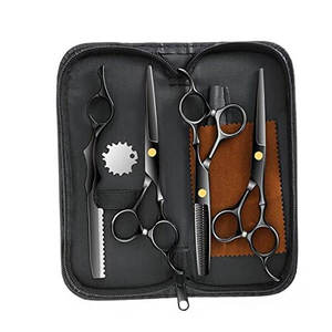 Hair Scissor <b>Set</b> Home Use Hair Hairdressing Scissors Kit Hair Clipper <b>Razor</b> Thinning Cutting - Product Image 5