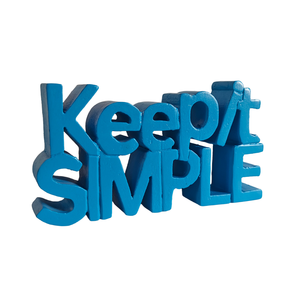 Letrero Decorativo Pintado en Azul con Frase Motivacional 'Keep It Simple', Artículos de Decoración para el Hogar, Placas Decorativas para Regalo, Decoración para Sala de Estar - Product Image 4