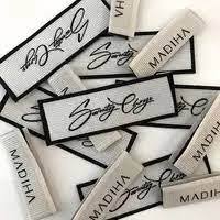 Étiquettes tissées brodées « Made With Love », étiquettes rectangulaires pour vêtements, design cœur rose, lavables, étiquettes cousues - Product Image 4