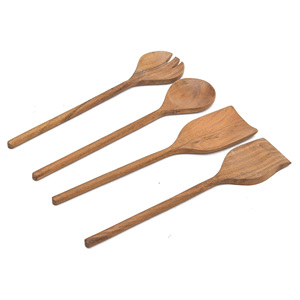 Utensilios de cocina de gran calidad, juego de espátulas de madera biocompostables, juego de utensilios de cocina antiadherentes. - Product Image 3