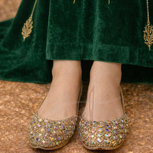 Nuevo Diseño, Khussa Multicolor para Mujer, Hecho a Mano, Tendencia de Moda, Estampado, Antideslizante, Color Personalizado, Directo de Fábrica - Product Image 3