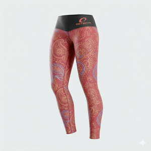 เลกกิ้งโยคะเอวกลางสำหรับผู้หญิง ดีไซน์ทันสมัย โลโก้สั่งทำได้ ผ้ายืดสแปนเด็กซ์/โพลีเอสเตอร์ ความยาวข้อเท้า แห้งเร็ว ดีไซน์สวยที่สุด - Product Image 3