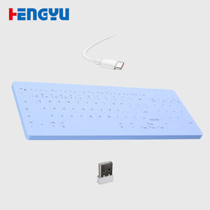 New 96-Key <b>Silent</b> Membrane Portable Type-C Waterproof Three Mode <b>Keyboard</b> for Pad Model C96 - Product Image 4