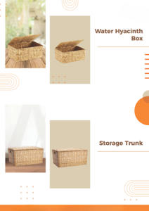 Paniers de rangement en rotin tressé à la main, fabriqués à partir de fibres végétales naturelles de haute qualité, offrant durabilité et écologie. - Product Image 4