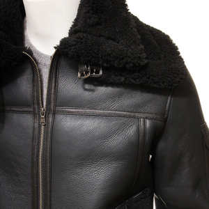 Chaquetas de Piel de Oveja Auténtica de Última Moda, Chaqueta de Piel Clásica Personalizada en Color Marrón, Ropa Exterior de Cuero - Product Image 5