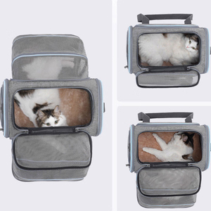 Sac de transport extensible pour animaux de compagnie (chats et chiens) avec maille respirante et tapis doux – Niche de voyage portable pour extérieur - Product Image 3