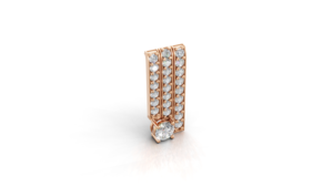Broche Aarinya Clásico Solitario Lineal en Cascada con Diamantes de Laboratorio en Oro Amarillo de 9K, Diseño de Barra Triple, Regalo para Bodas y Fiestas - Product Image 6