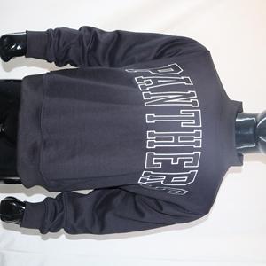 Sudadera PANTHERS con cuello simulado, 450 GSM, nombre personalizado, bordado en aplique, corte holgado, 100% algodón, felpa francesa. - Product Image 4
