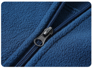 Unisex Winter <b>Fleece</b> <b>Jacket</b> Zip-Up Stand Collar Solid Breathable <b>Warm</b> Casual Outerwear for Outdoor Use - Product Image 5