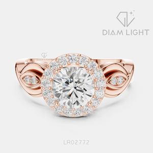 Bague de mariage en or blanc 14 carats avec diamant de laboratoire de 1,00 carat, taille ronde, certifiée IGI, bijou raffiné, cadeau pour fiançailles, mariage ou anniversaire - Product Image 3