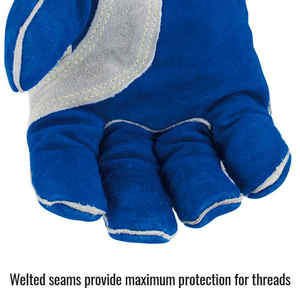 Gants de travail en cuir fendu de qualité supérieure, les plus vendus, résistants au feu et à la chaleur, avec doublure en laine pour soudeurs - Product Image 3