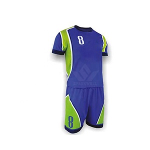 Custom Blue <b>Volleyball</b> Jersey <b>Set</b> V-Neck Sleeveless Sublimated Moisture Wicking Athletic Fit All Seasons Unisex Adult - Product Image 3