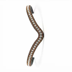 Frontal en cuir pour cheval orné de cristaux et de strass, style anglais, et articles d'équitation de course - Product Image 1