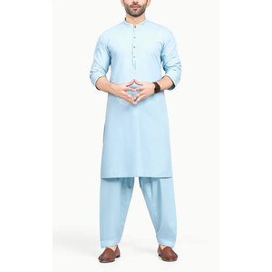 <b>Men</b> Cotton Salwar Kameez Set Traditional Muslim Ethnic Wear Casual <b>Kurta</b> Pajama Wholesale Clothing. - Product Image 1
