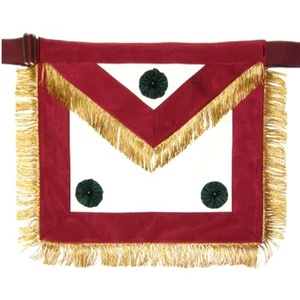 Delantal Masónico Past Excellent Chief Knight - Delantal Masónico Past Excellent color granate moiré - Product Image 4